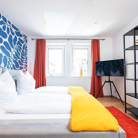 Bunter Hund Apartments - Zentrales Apartment, Parkplatz, Wintergarten, Kinderzimmer 罗滕堡 外观 照片