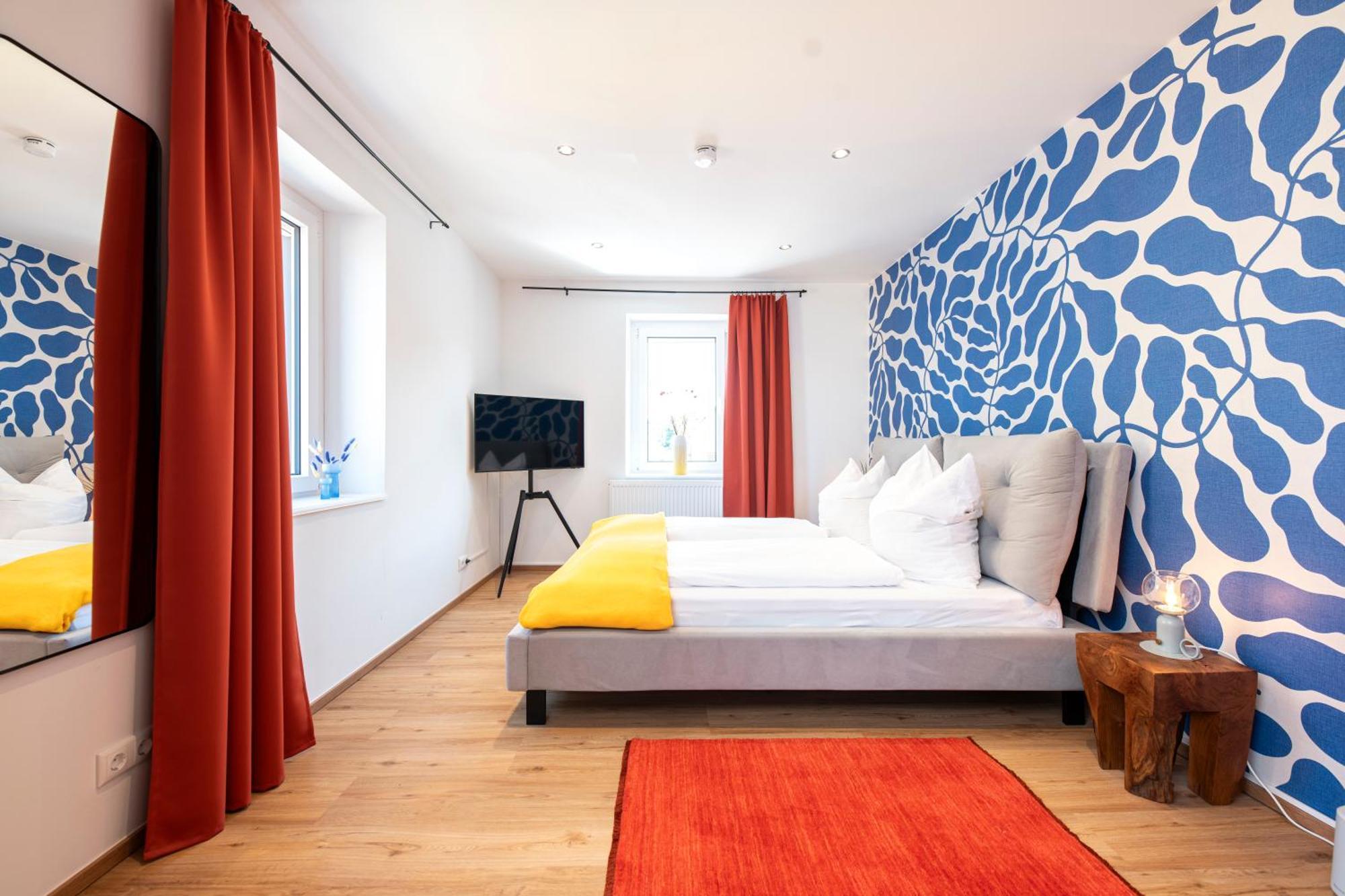 Bunter Hund Apartments - Zentrales Apartment, Parkplatz, Wintergarten, Kinderzimmer 罗滕堡 外观 照片